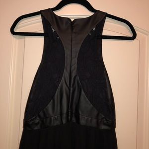 Black leather BCBG dress